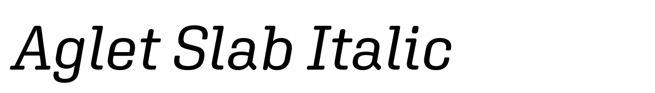 Aglet Slab Italic